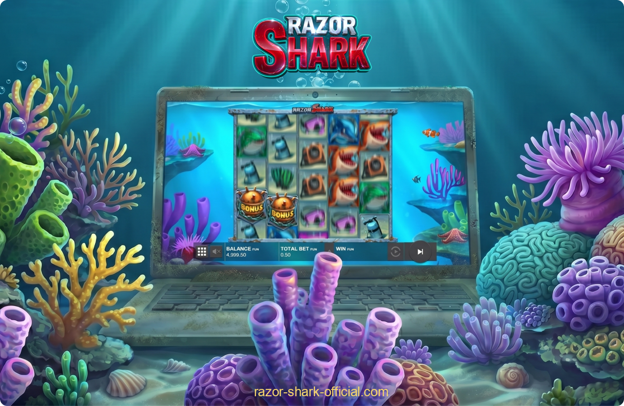 The Razor Shark free spins round starts as soon as at least 3 scatter symbols appear across the grid
