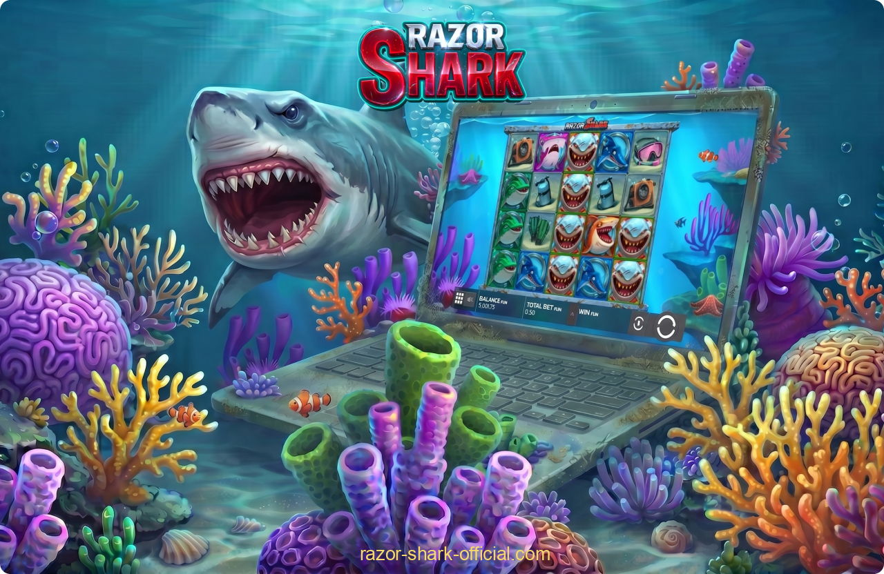Razor Shark uses a cascade system where winning icons disappear and fresh symbols drop down to take their places